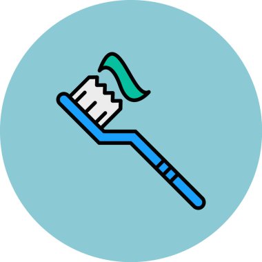 fırça simgesi, vektör illüstrasyonu