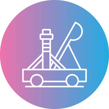 Bir vinç simgesinin vektör illüstrasyonu