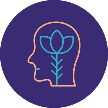 Modern çiçek simgesinin vektör illüstrasyonu