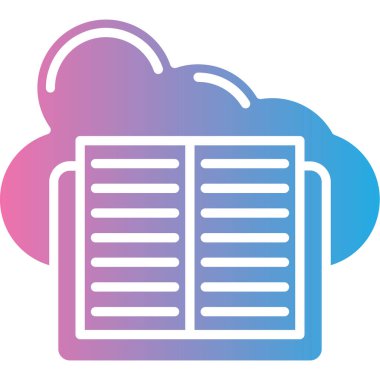 Bulut Hesaplama. Web simgesi basit illüstrasyon