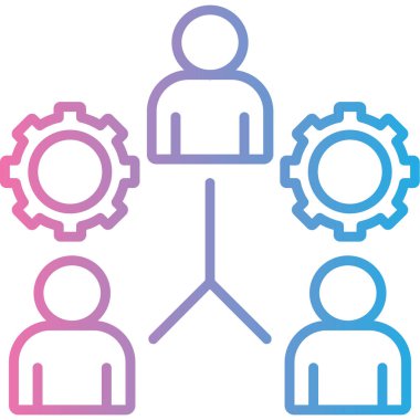 iş insanları simgesi, vektör illüstrasyonu