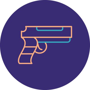 Bir silah simgesinin vektör illüstrasyonu