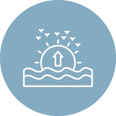 Güzel su dalgası. vektör simgesi