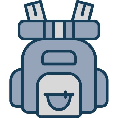 Sırt çantası. Web simgesi basit tasarım