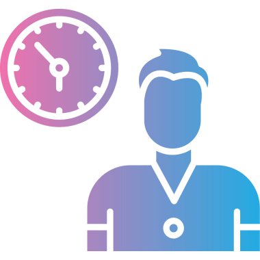 Doktor vektör ikonu. Basit resimleme