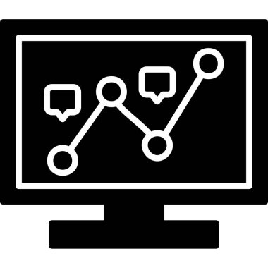 Veri analizi vektör satırı simgesi