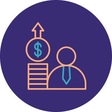 Bir iş simgesinin vektör illüstrasyonu