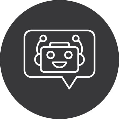 robot ikon vektör illüstrasyonu