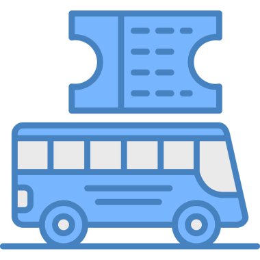 Otobüs. Web simgesi basit illüstrasyon