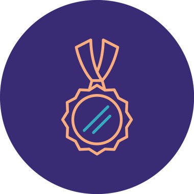 Madalya. Web simgesi basit illüstrasyon