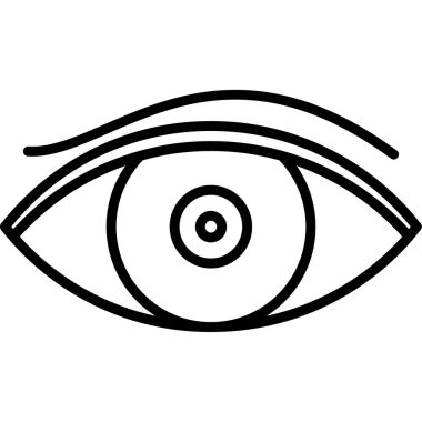 Göz. Web simgesi basit illüstrasyon