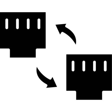 Geri dönüşüm okları simgesi, basit vektör illüstrasyonu