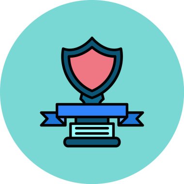 Kupa. Web simgesi basit illüstrasyon