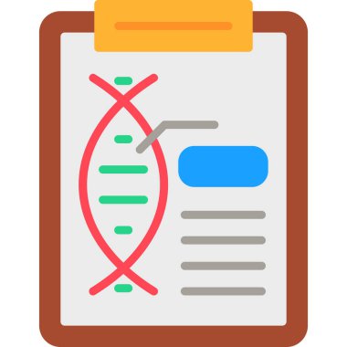 DNA analiz simgesi, vektör illüstrasyonu