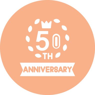 5. yıl dönümü logosu, tasarım vektör şablonu