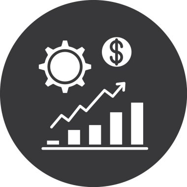 iş grafiği simgesi, vektör illüstrasyonu