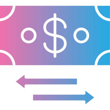 Dolar simgesi, beyaz arkaplanda basit vektör çizimi