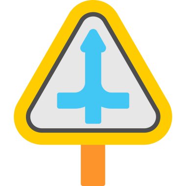 Yol simgesi, vektör illüstrasyonu