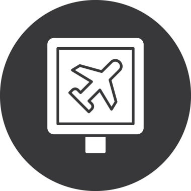 uçak ikonu vektör illüstrasyonu