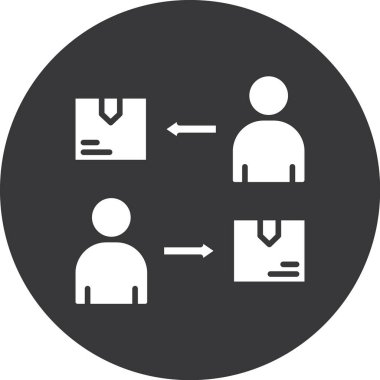 İş ve finans simgesinin vektör illüstrasyonu