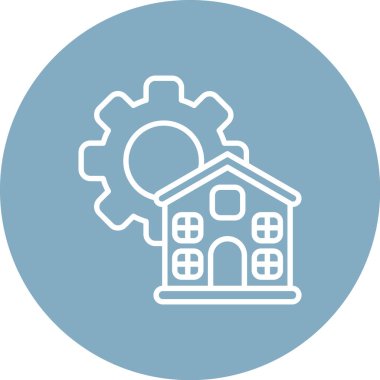 Ev. Web simgesi basit illüstrasyon