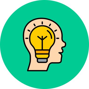 Fikir simgesi vektör illüstrasyonu