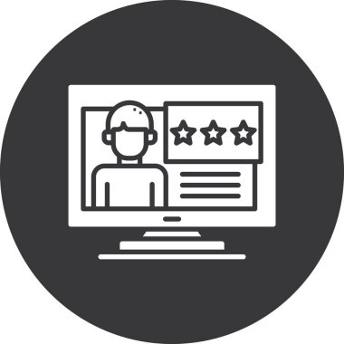 Kabartma dizaynında müşteri derecelendirme simgesi