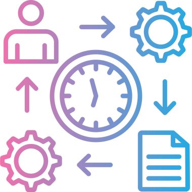 vector illustration of time management modern icon
