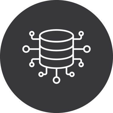 veritabanı. Web simgesi basit illüstrasyon