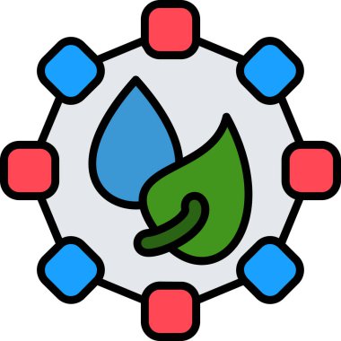 su damlası ekoloji simgesi - özet biçimi