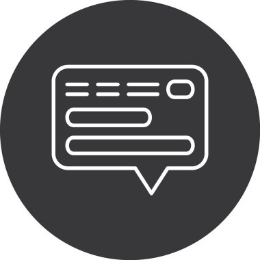 mesaj vektörü simgesi modern basit illüstrasyon