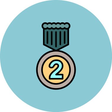 Moda stili izole edilmiş arka planda madalya simgesi