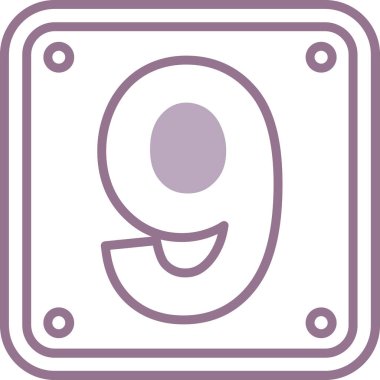 Sekiz numaralı simge vektör çizimi