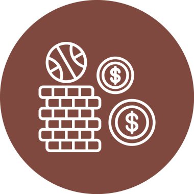 İş ve finans simgesinin vektör illüstrasyonu