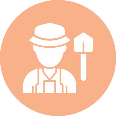 Çiftçi adam vektör simgesi