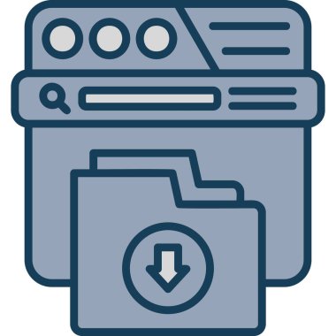 İndir. Web simgesi basit illüstrasyon