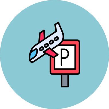 park simgesi vektör illüstrasyonu