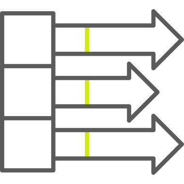 Yeşil ve beyaz okların vektör illüstrasyonu