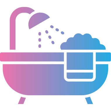Banyo web simgesi vektör illüstrasyonu