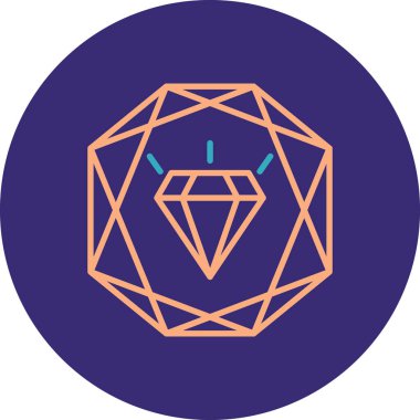 Elmas simgesinin vektör illüstrasyonu