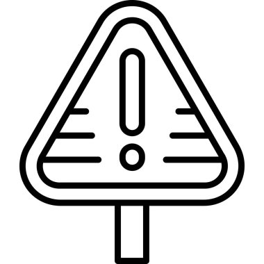 Uyarı uyarısı simgesi dış hat biçiminde