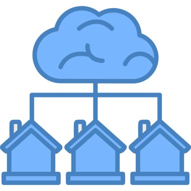 bulut hesaplama vektörü simgesi