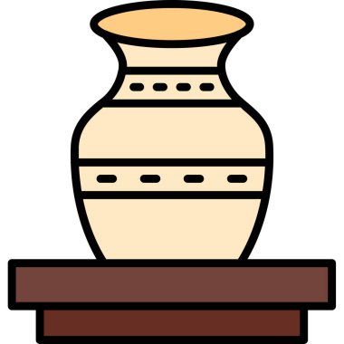 Vazo. Web simgesi basit illüstrasyon