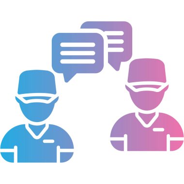 Farklı tıbbi maskeli iki kişi vektör çizimi