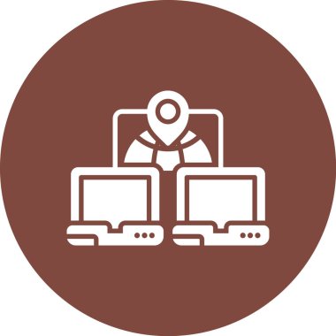 Dizüstü bilgisayar simgesinin vektör çizimi