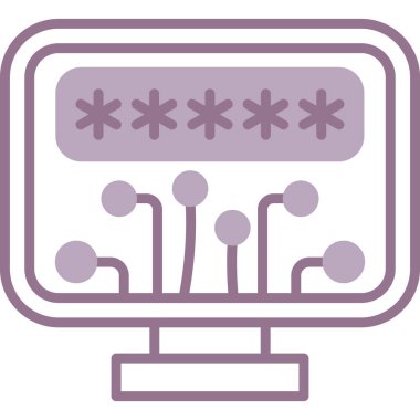 parola web simgesi basit illüstrasyon