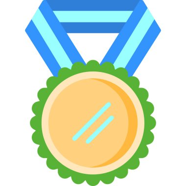 Madalya ödülü ikonu. Ödülün vektör illüstrasyonu