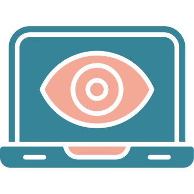 Bilgisayar. Web simgesi basit illüstrasyon