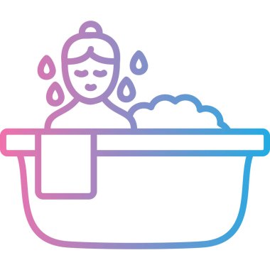 banyo ikonu vektör illüstrasyonu