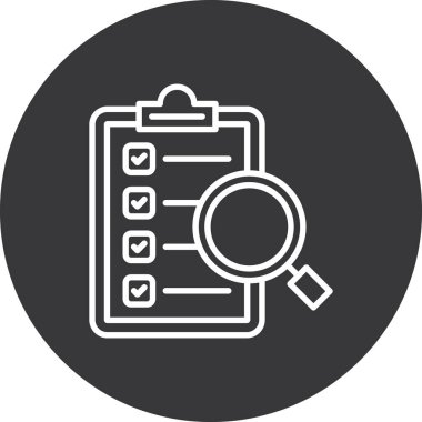 Kontrol listesi. Web simgesi basit tasarım